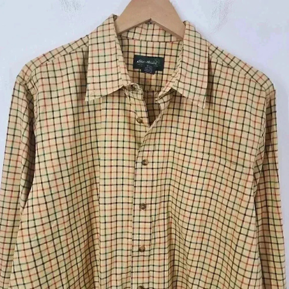 Eddie Bauer Checkered  Button Down shirt Casual Men's L Tall - Picture 5 of 8